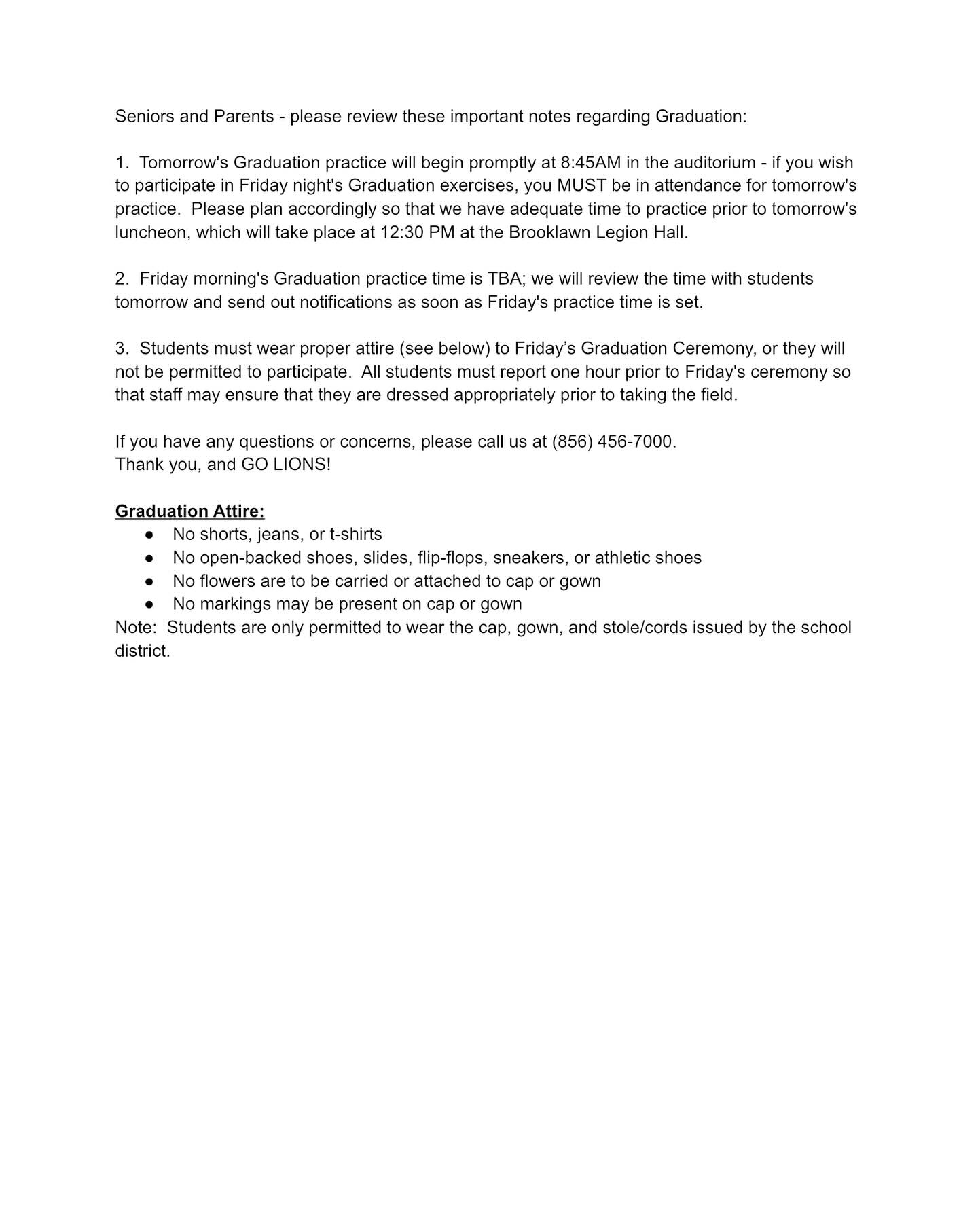 Gloucester - ‼️🎓Seniors and Parents - please review these important ...