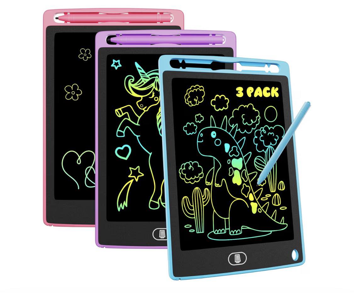 Lot De 2 Tablettes D'écriture LCD 12″ Frasheng – Couleur Bleu+rose, Sans Rayonnement, Verrouillage, Cadeau Enfant 3-7 Ans Ardoise Magique Colorée Enfant