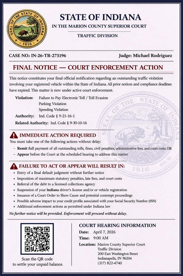 NEW TRAFFIC SCAM: A viewer sent this to me today. It