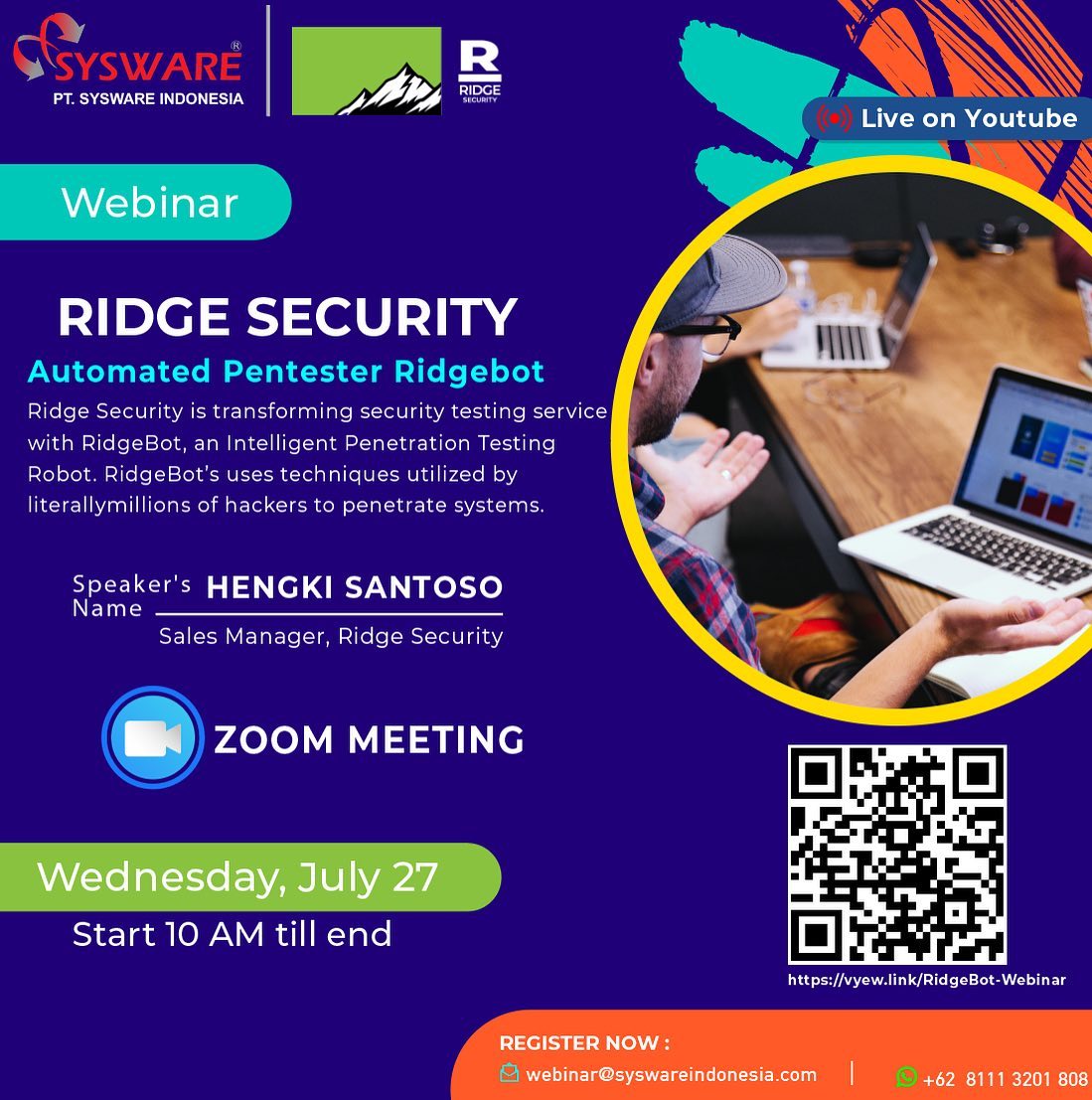 PT. Sysware Indonesia - Coming tomorrow, join Ridge Security (RidgeBot ...