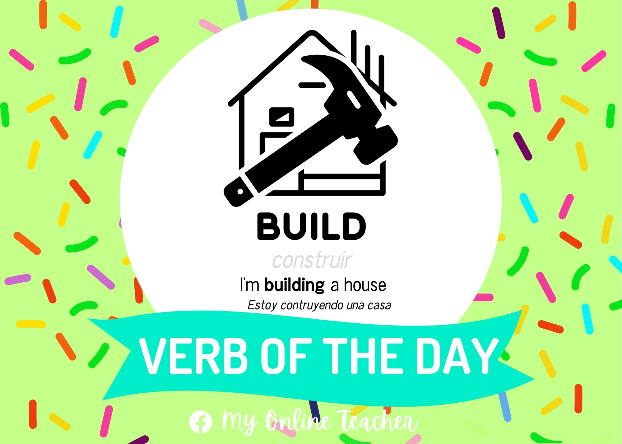 Today we will learn the verb: BUILD... - My Online Teacher