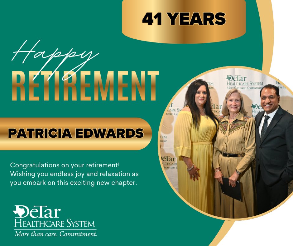 After 41 years of dedicated... - DeTar Healthcare System | Facebook