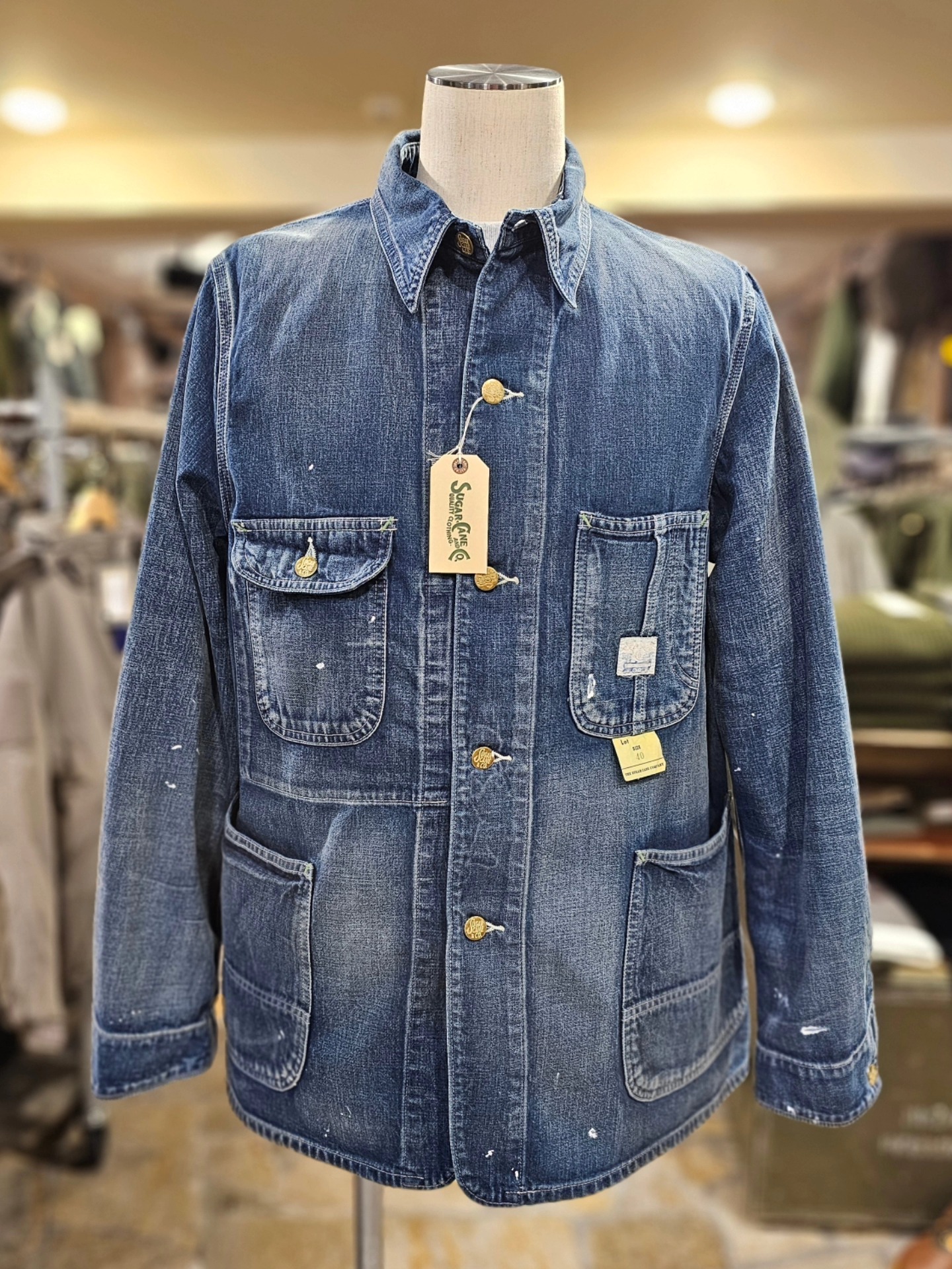 SUGARCANE SC15708 11oz. ブルーデニム ワークコート エイジングモデル