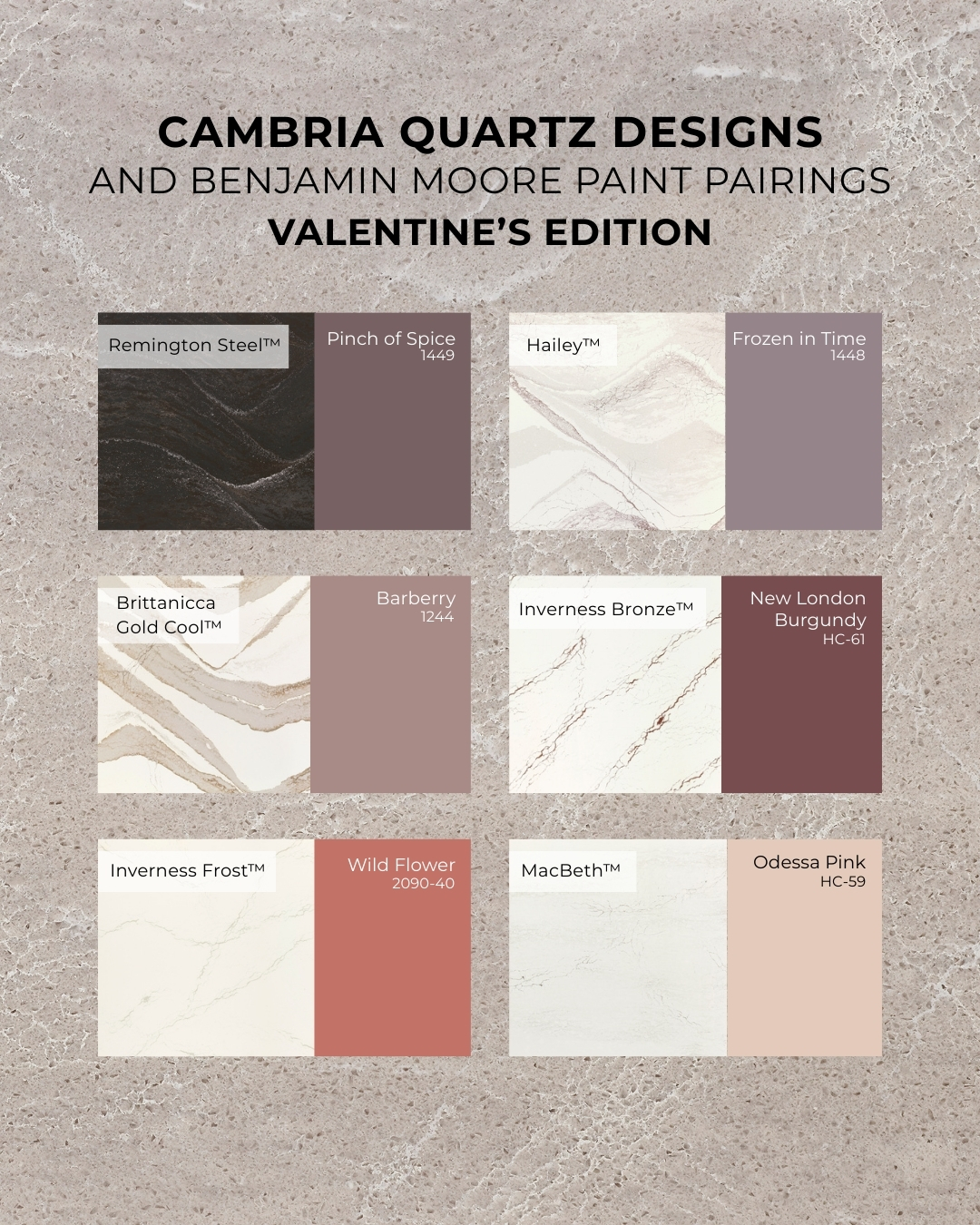 Cambria - Valentine’s Edition: Cambria natural quartz designs and ...