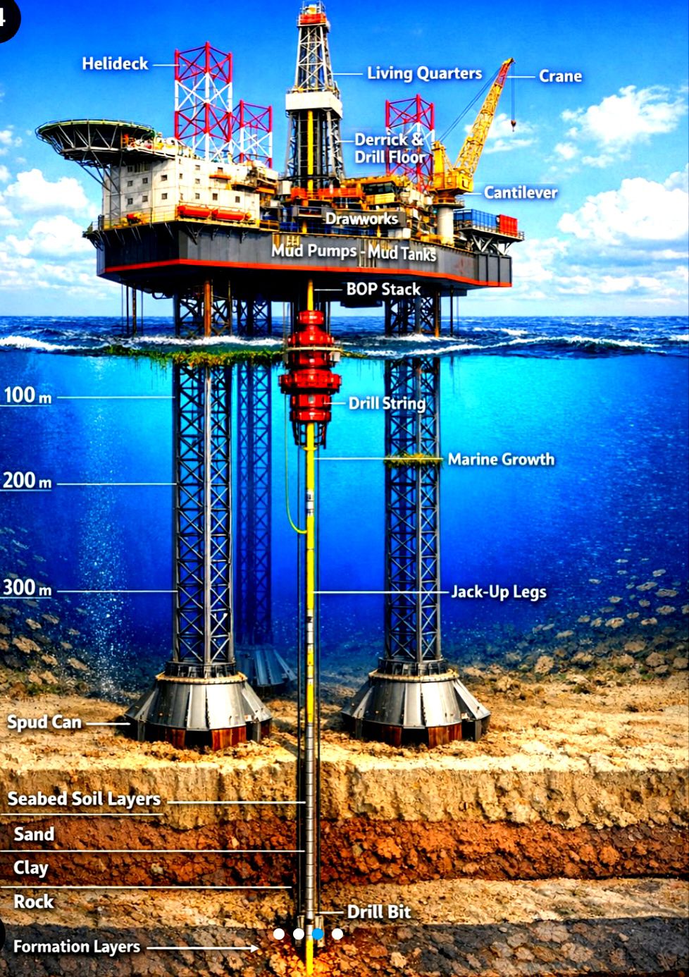 الهندسة - ♦️Jack-Up rig | Facebook