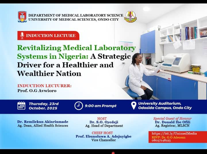 University - Induction Alert: Medical Laboratory Science, UNIMED🧪 Join ...