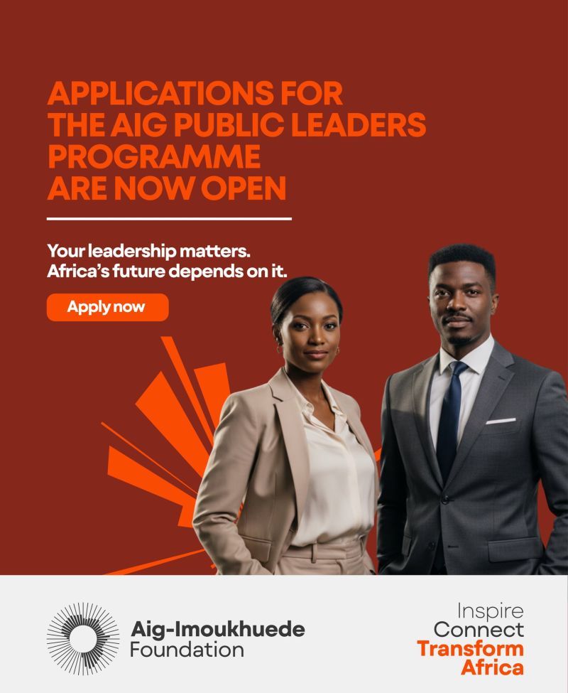 🚀 AIG Public Leaders Programme... - Opportunities For Youth | Facebook