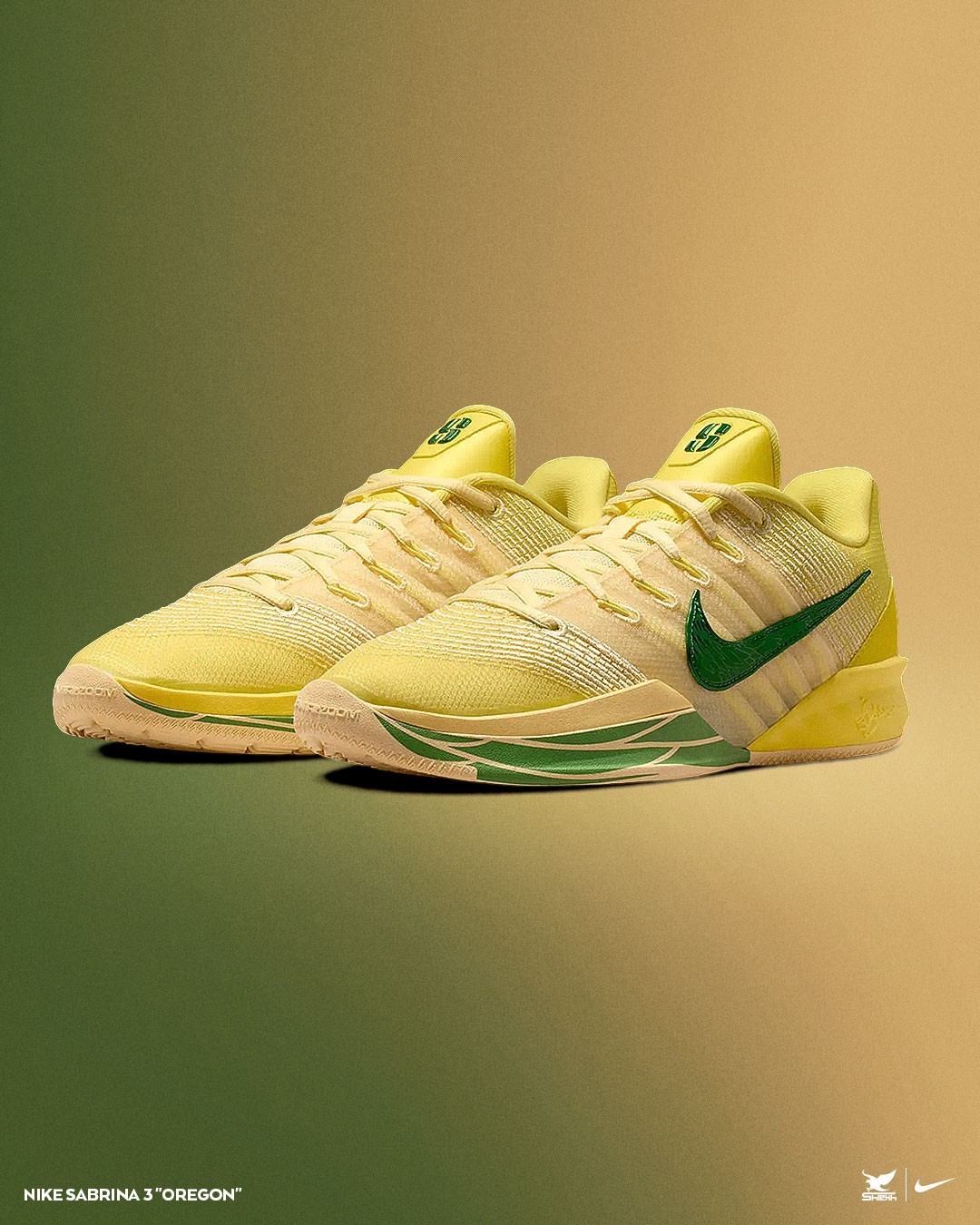nspired by Oregon. Built for the court. 🟢🟡 The Nike Sabrina 3