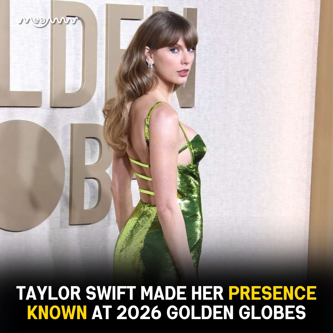 Taylor Swift's songs were played multiple times during the 2026 Golden Globe Awards in Los Angeles, even though she was not in attendance. Songs including “Style,” “Shake It Off,” and “The Fate