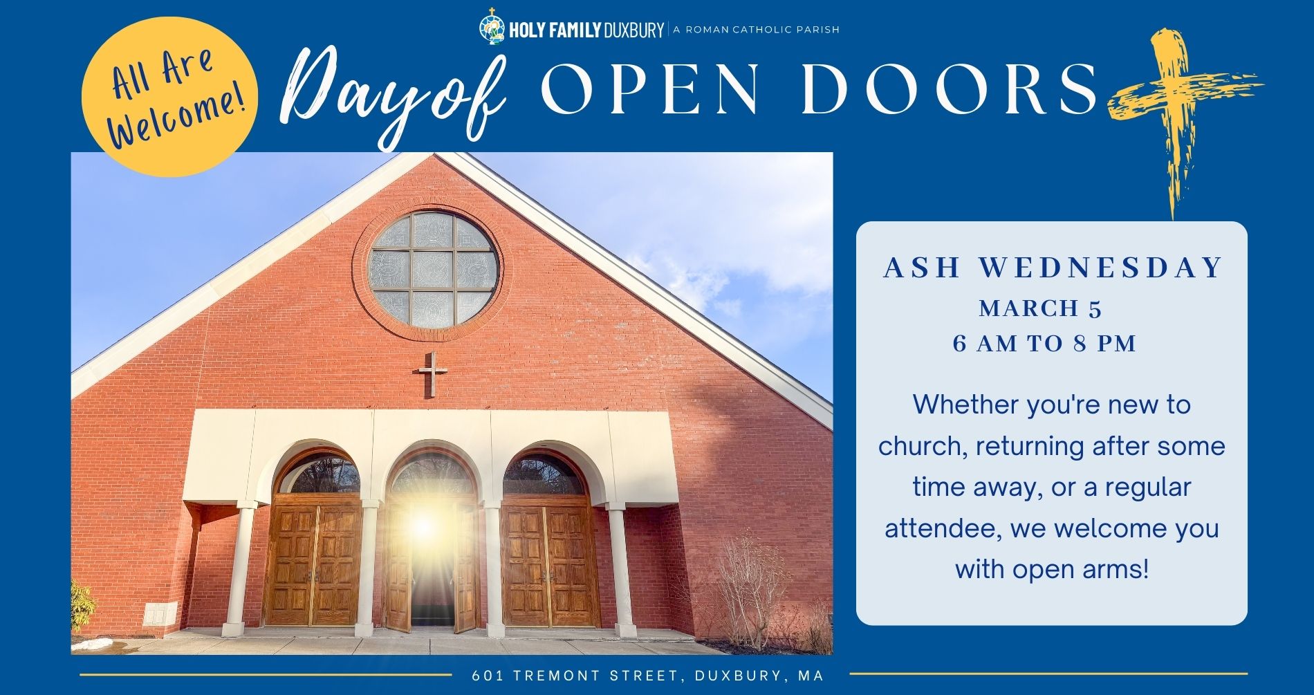 Day of Open Doors - Ash Wednesday
