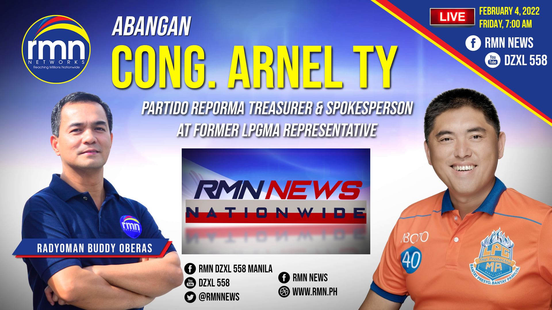 DZXL - Abangan si Partido Reporma treasurer at former LPGMA ...