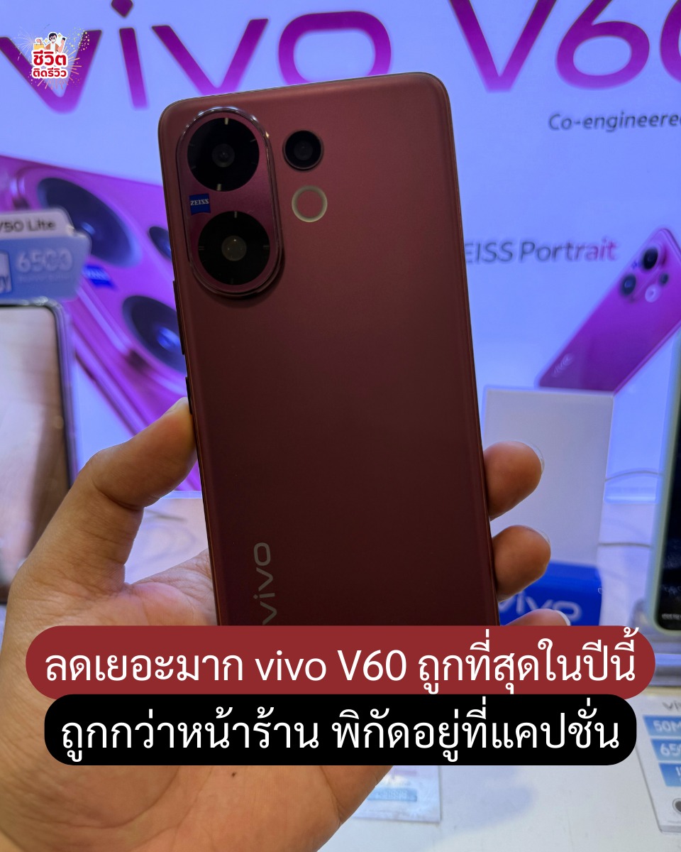 ชีวิตติดรีวิว - โปรนี้ถูกที่สุดเเล้ว เปิดตัว vivo V60 และ vivo V60 Lite ...