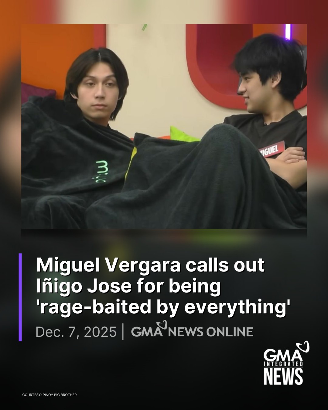 GMA - Miguel Vergara gave Iñigo Jose some friendly advice after the ...