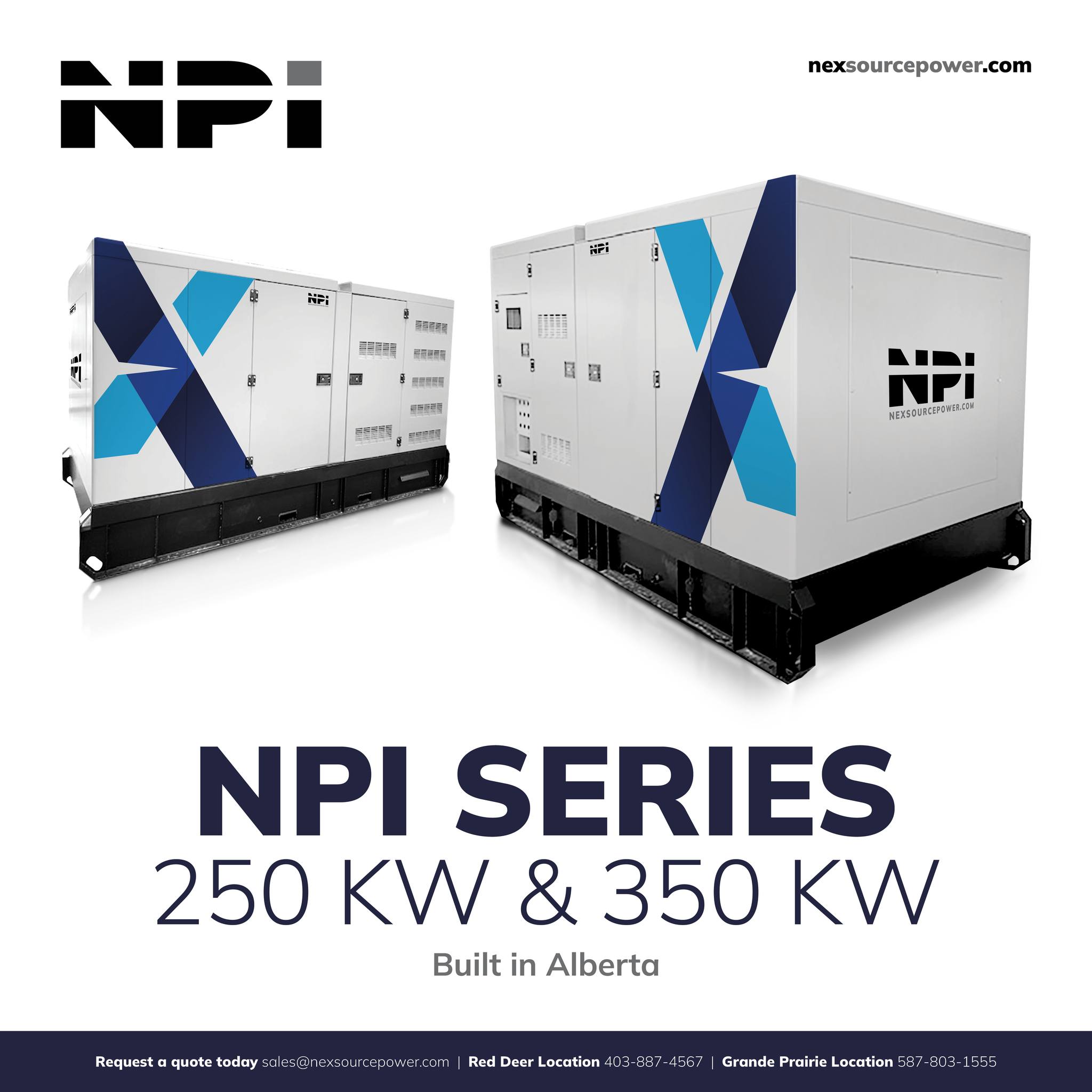 Nexsource - For Sale or Rent: NPI Natural Gas Generators – 250 kW & 350 ...