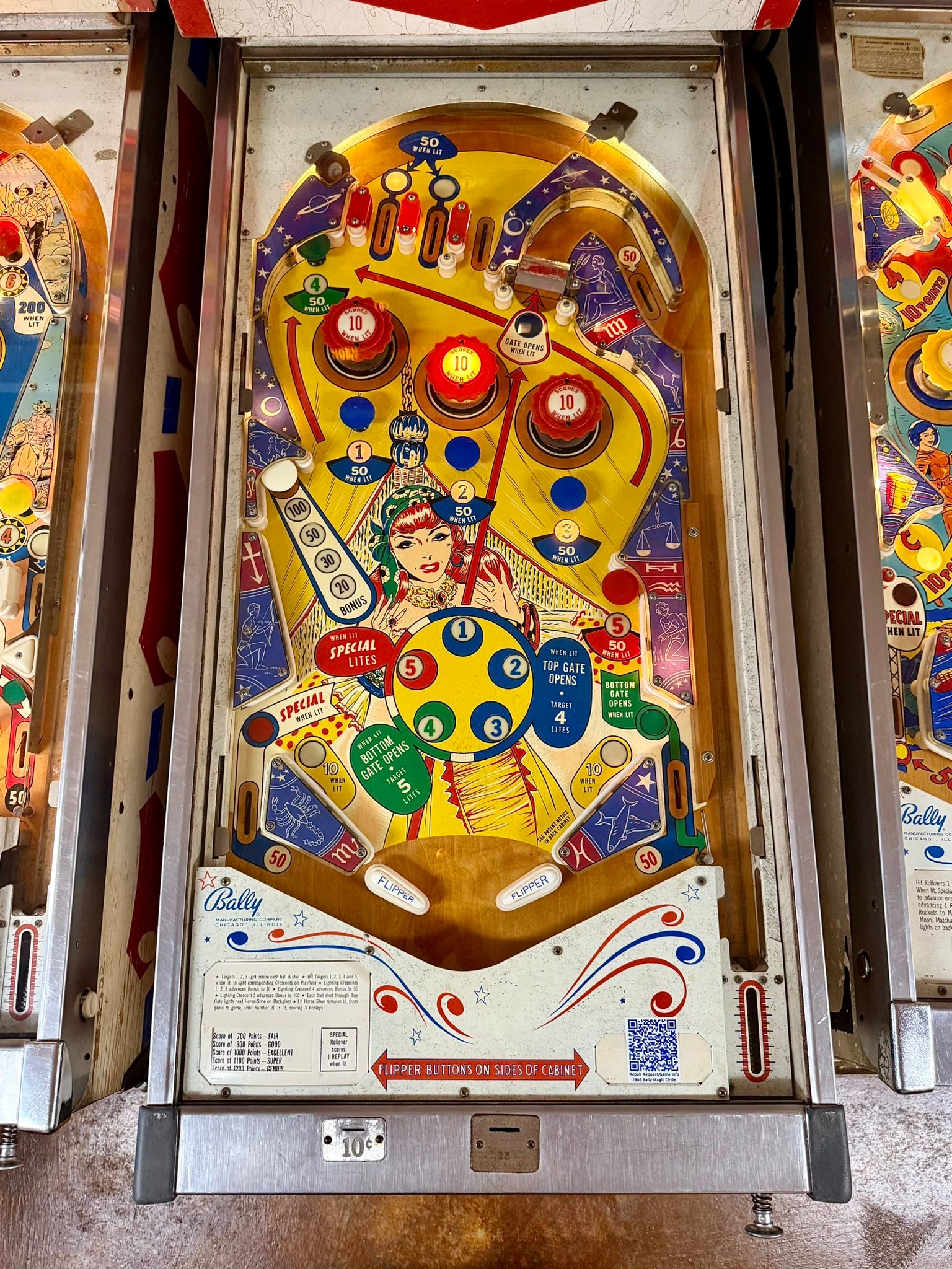 1965 Bally Magic Circle single-player electromechanical pinball
