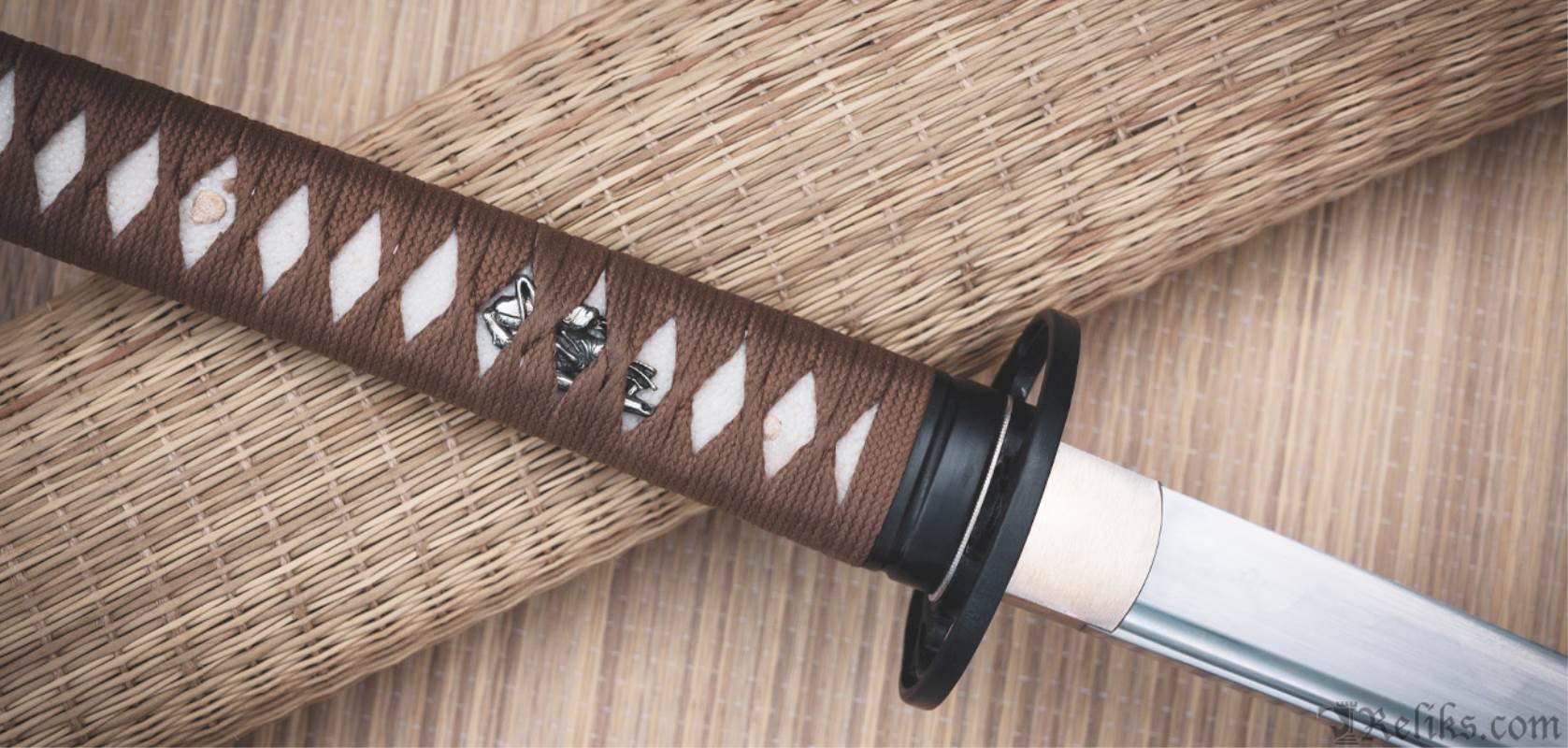 Ornement Menuki En Cuivre Pour Sabre Japonais - Style Hocho Masamune Tanto - Reproduction Vintage