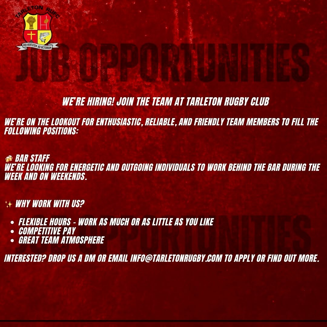 Tarleton - We’re Growing – Again! 🍻💪 After our recent callout, we’ve ...