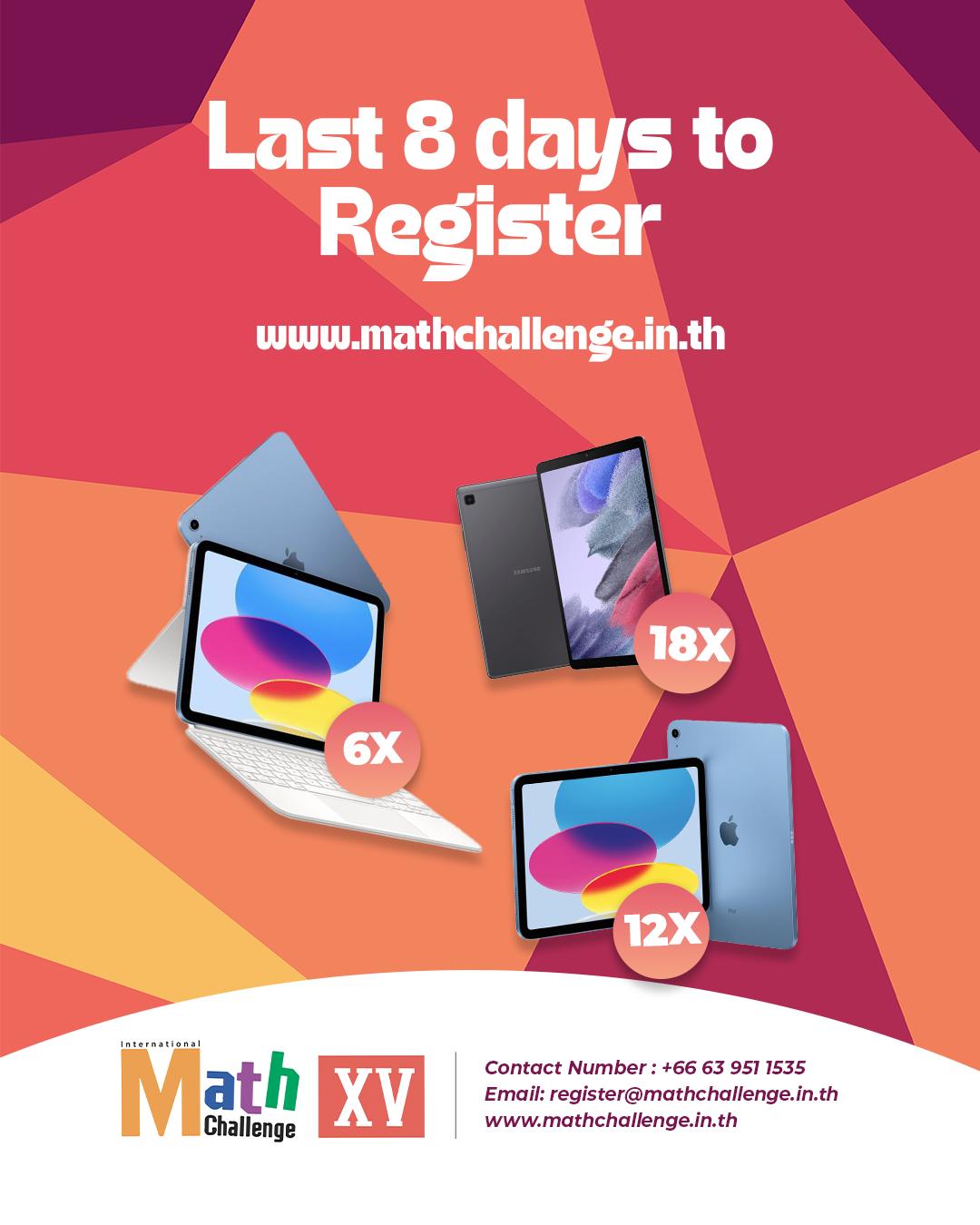 🎉 Only 8 days left to... - International Math Challenge | Facebook