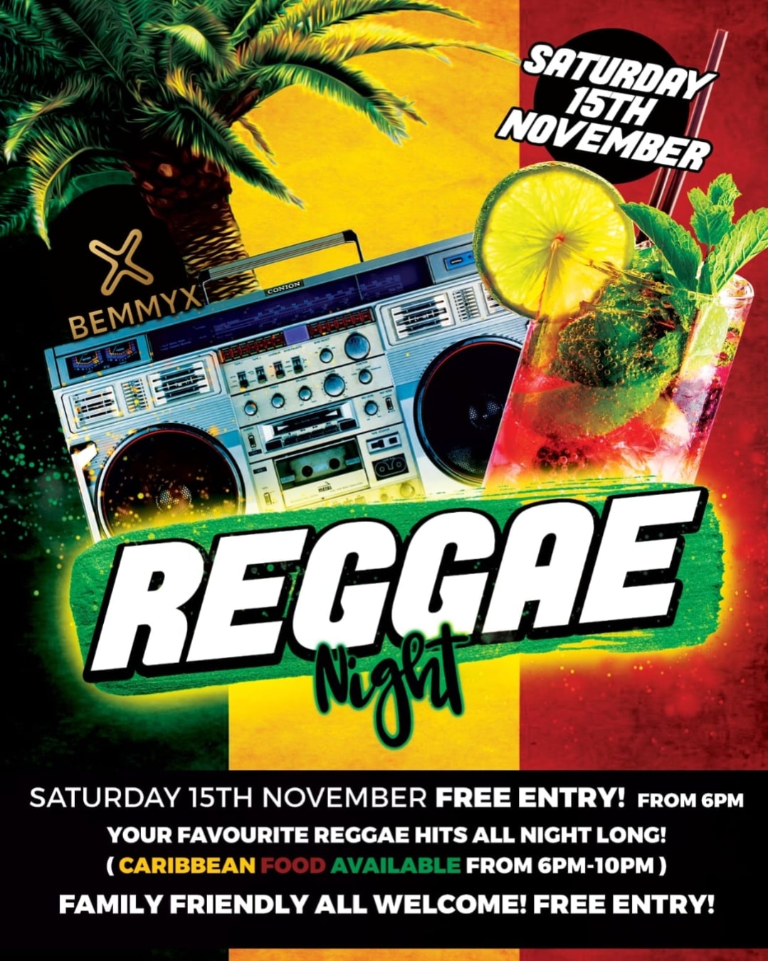 Bemmyx - Join us for our 2nd Reggae Night on On Saturday... | Facebook