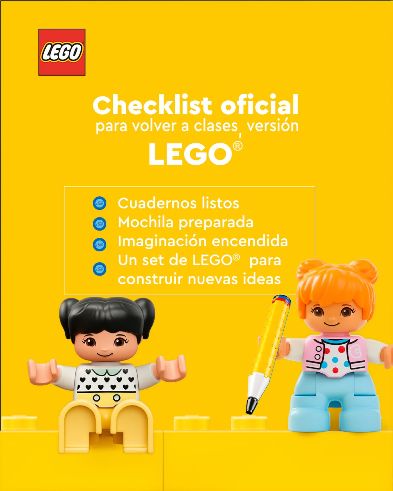 LEGO - Checklist completo ️ Ahora sí… a construir nuevas ideas con LEGO ...