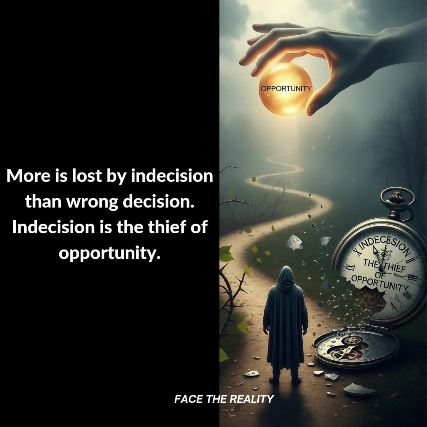 Face - 💭 More is lost by indecision than by a wrong decision. How many ...