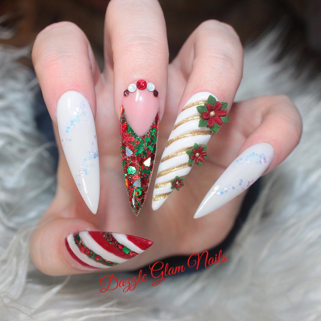 Christmas Unicorn Nails I Used Dazzle Glam Nails
