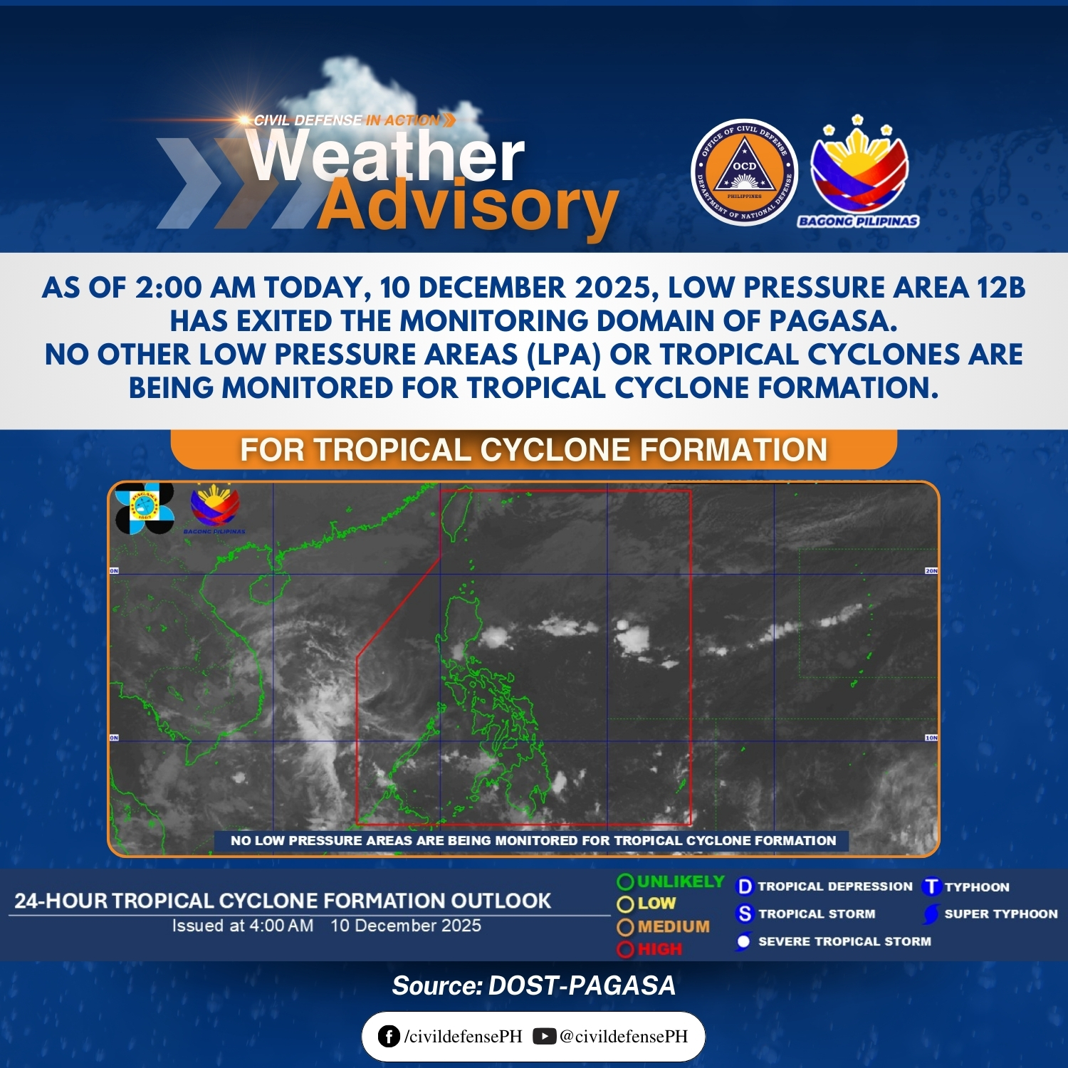 Civil - As of 2:00 AM today, 10 December 2025, Low Pressure Area 12b ...