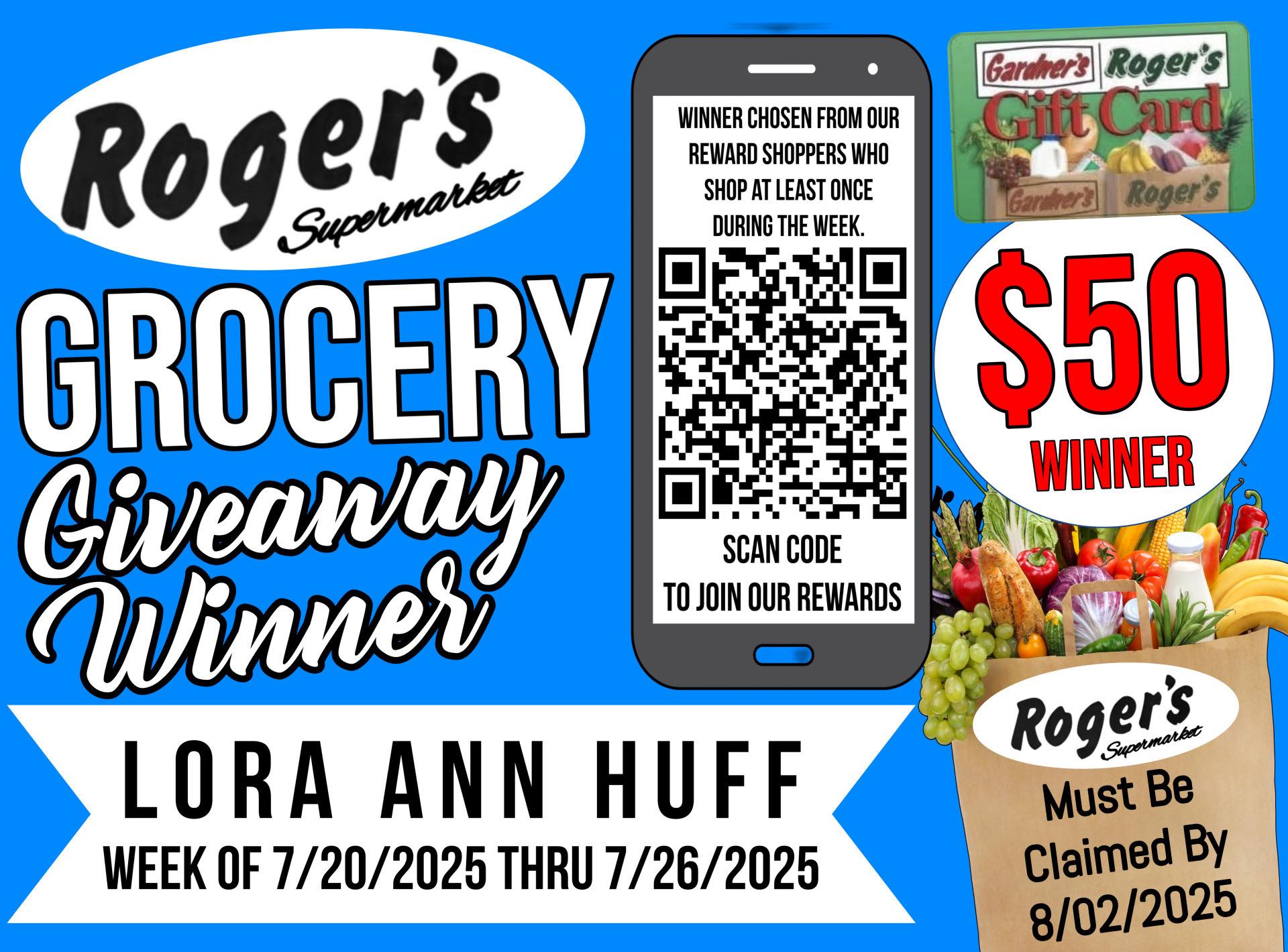 Congratulations LORA ANN HUFF - You... - Roger's Curbside | Facebook