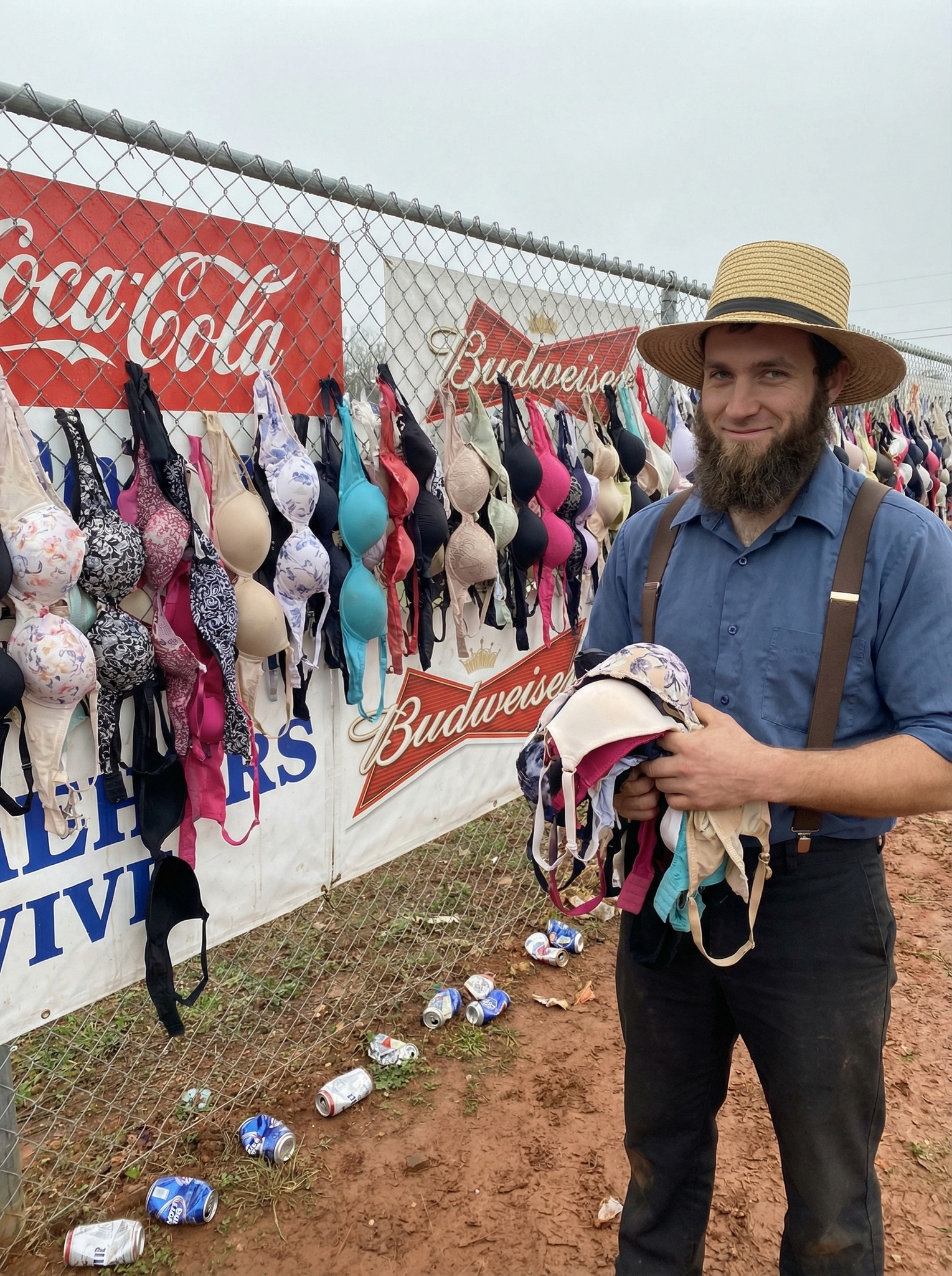 Weaber - ATTENTON: Ladys please quit leaving u bras on the chain link ...