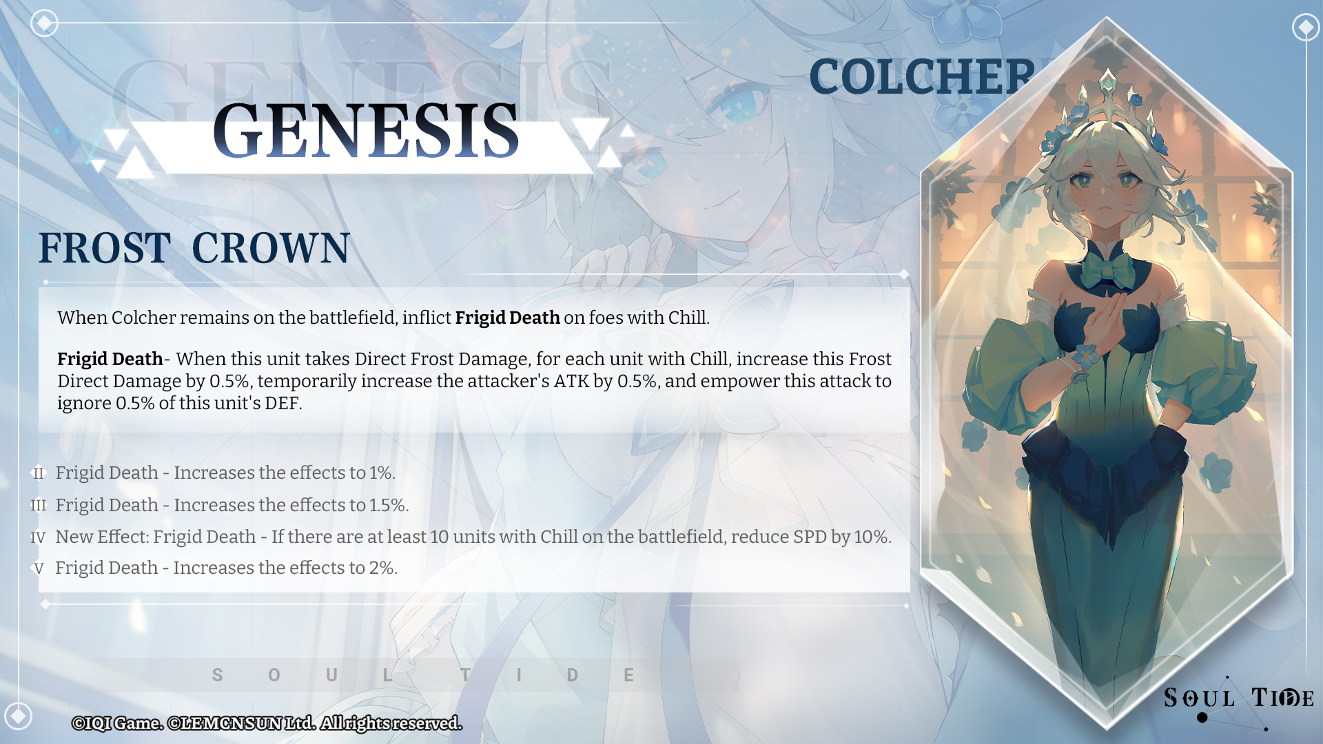 Soul Tide - Introducing Genesis for Colcher! Prepare to... | Facebook
