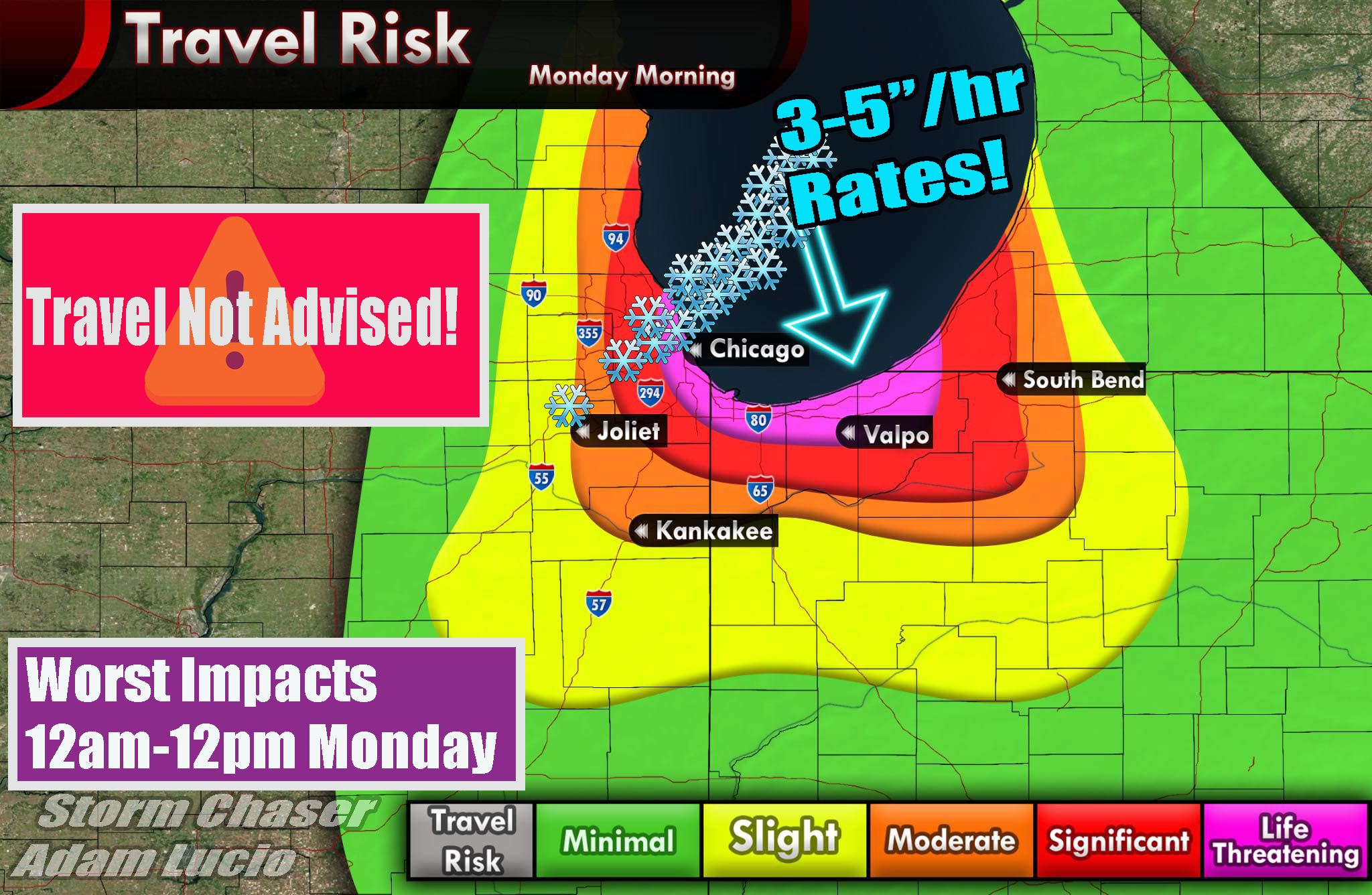 Storm - URGENT TRAVEL WARNING ⚠ 🔴An exceptionally strong lake effect ...