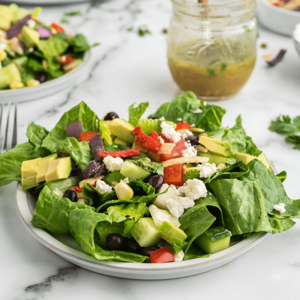 mexican green salad with honey lime dressing Healthy chopped Category_All Wedding Dresses