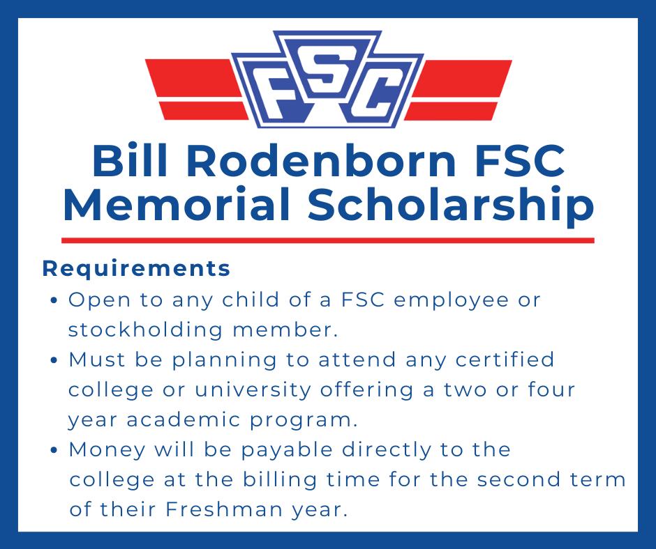 Farm Service Cooperative - Apply today for the 2025 Bill Rodenborn FSC ...