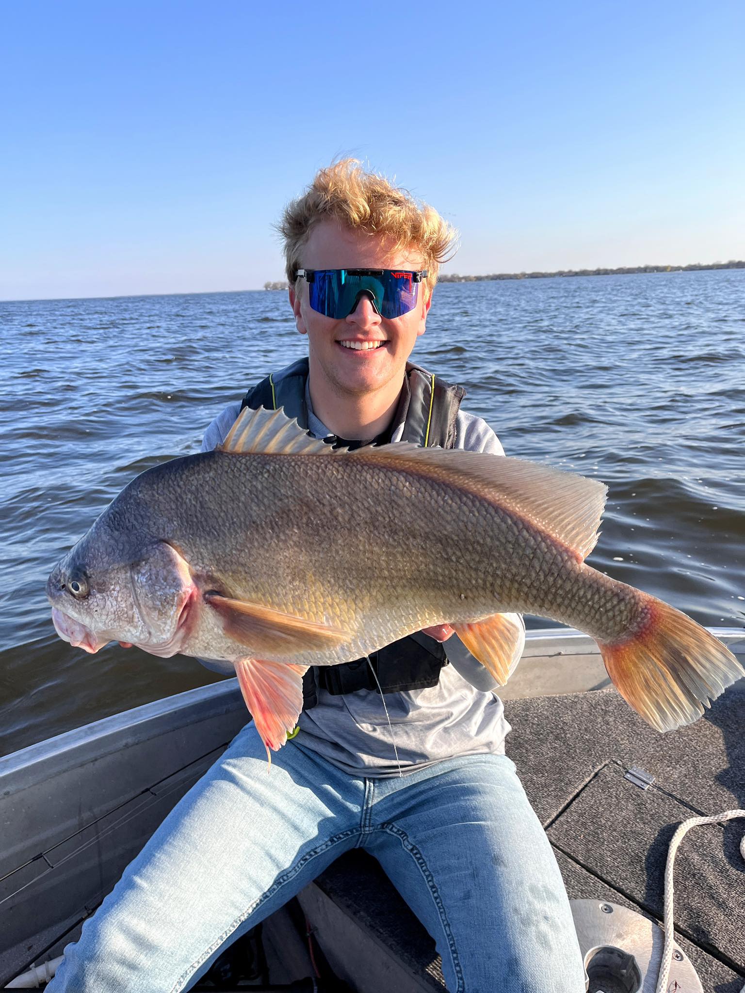 Matthew - Check out this MEGA Freshwater Drum! The smaller “sheephead ...