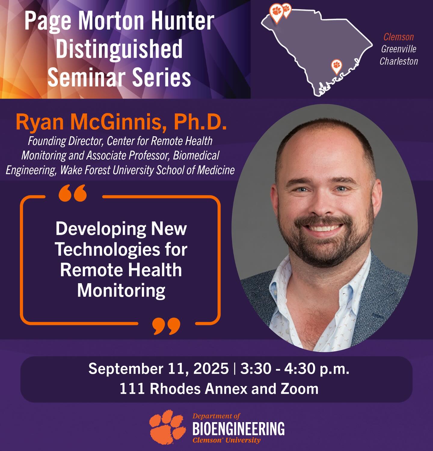 We’re excited to welcome Dr. Ryan... - Clemson Bioengineering | Facebook