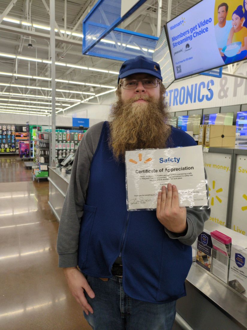 Walmart - Way to go Bradley for Safety Certificate! walmart.onelink.me ...