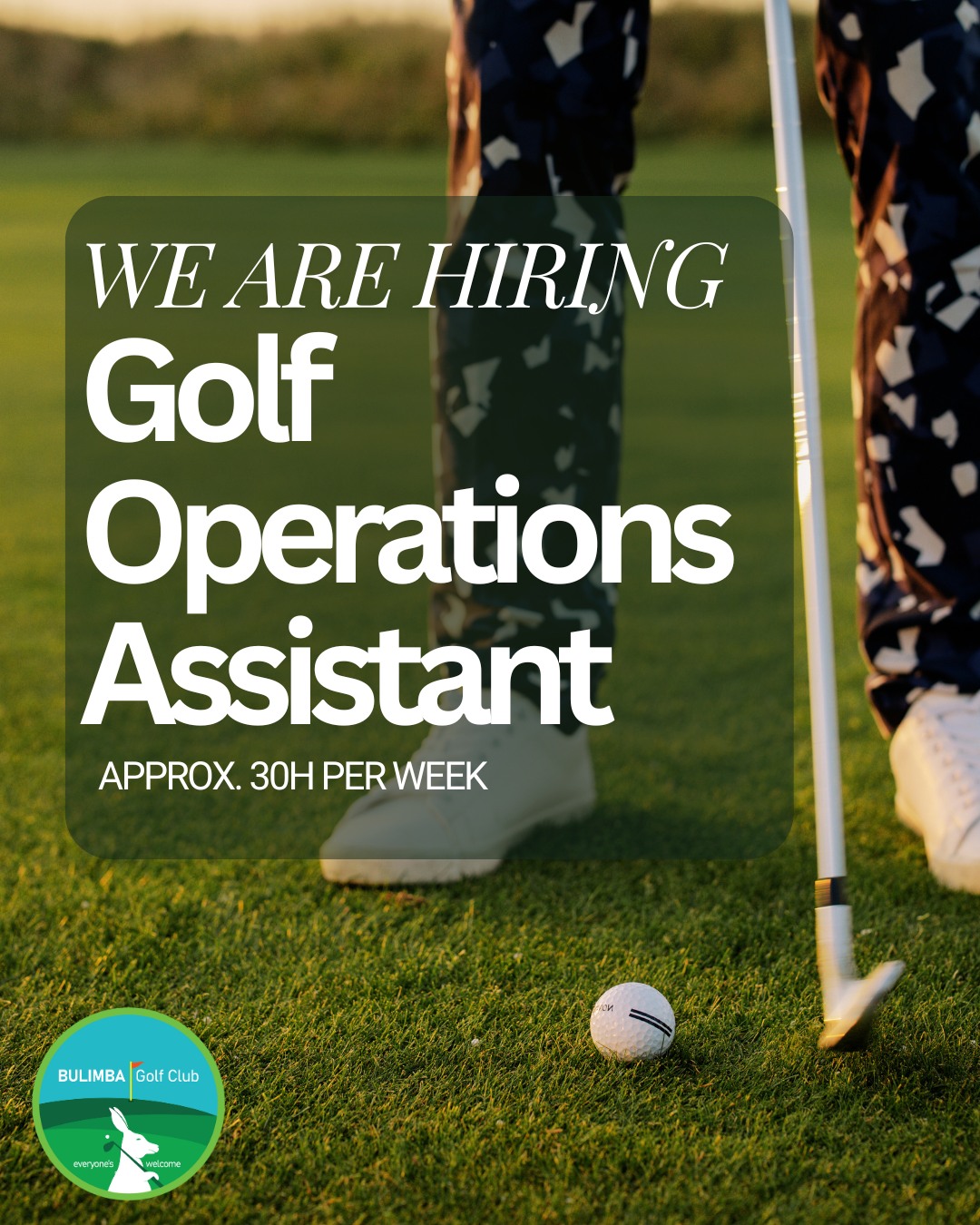 🚩 We’re Hiring – Golf Operations... - Bulimba Golf Club | Facebook
