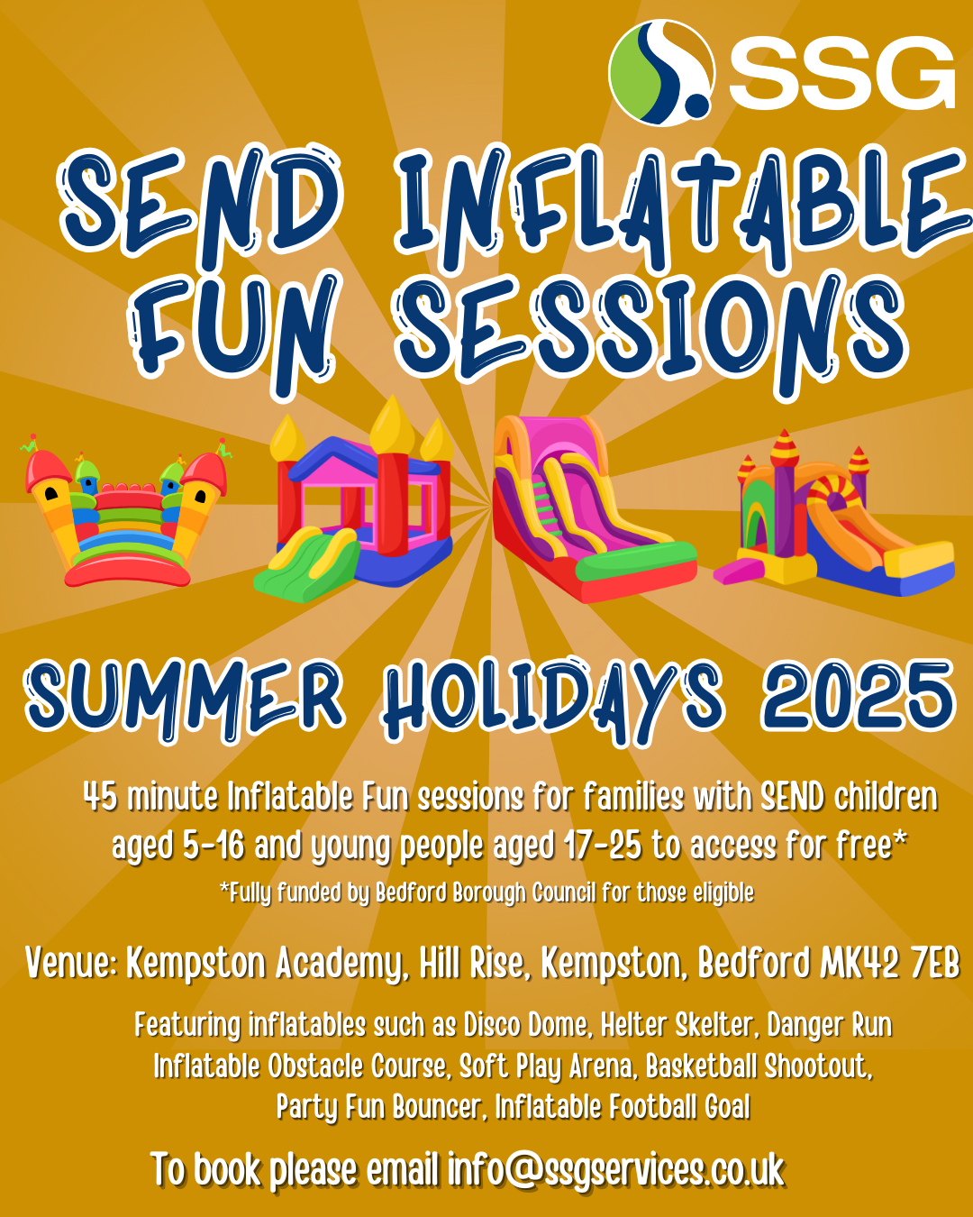 SSG - INFLATABLE FUN THIS SUMMER! ☀️🎈 We’ve got spaces available at our ...