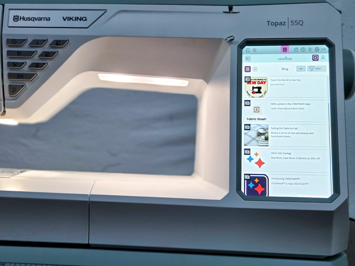 QUILTsocial - Explore the HUSQVARNA VIKING Topaz 55Q’s 7”... | Facebook