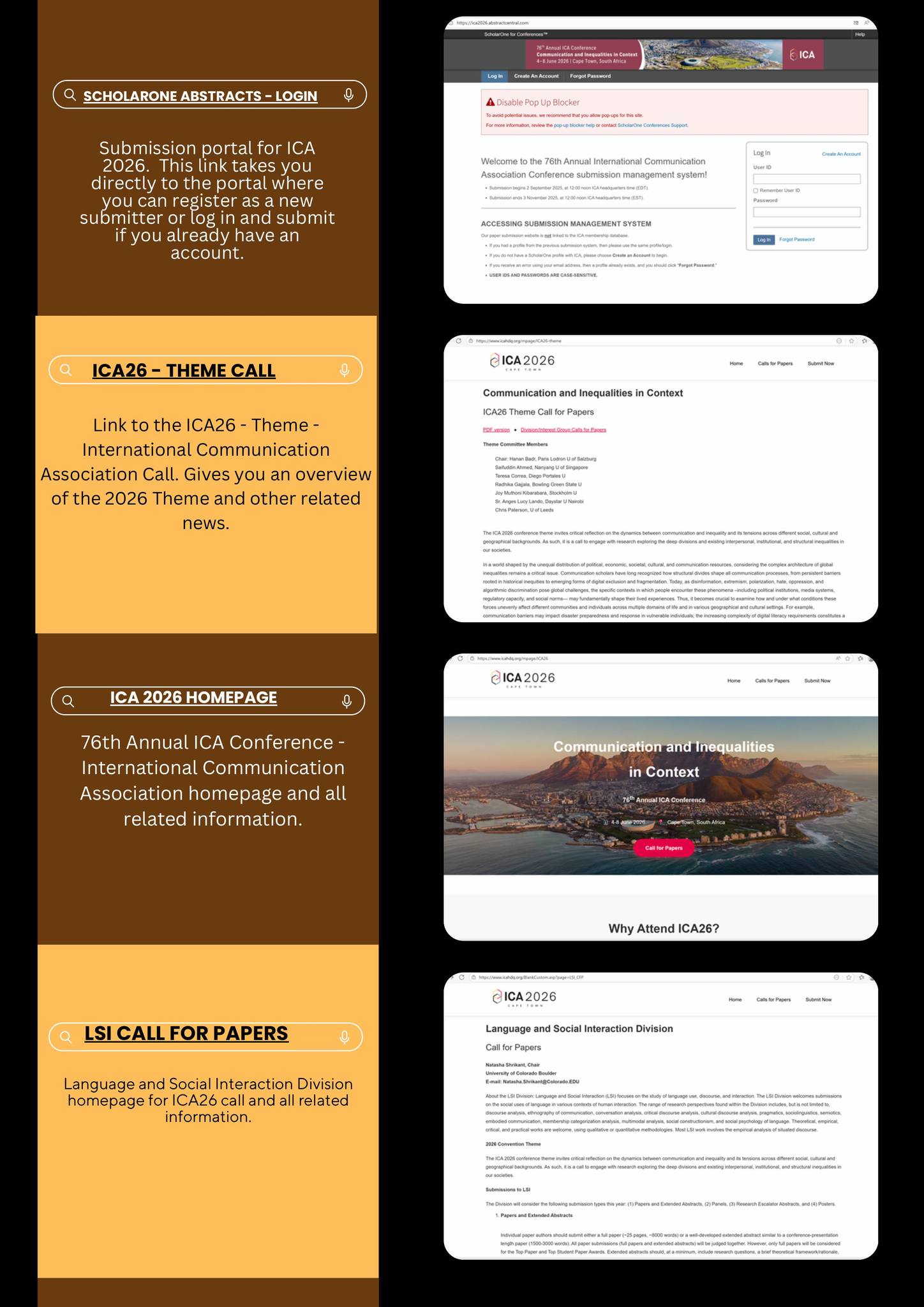 ICA Language and Social Interaction Division | Washington D.C. DC