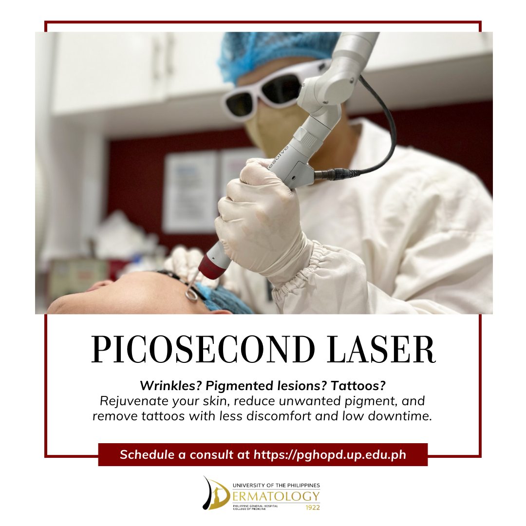 best clinic for glutathione injection philippines The UP-PGH Department of Dermatology offers Pico Laser a variety of skin concerns. 📅 Schedule a consultation at https://pghopd.up.edu.ph to see if Pico Laser is for you ✨ STOP GUESSING. START Niacinamide TXA serum Size:5 Bottles