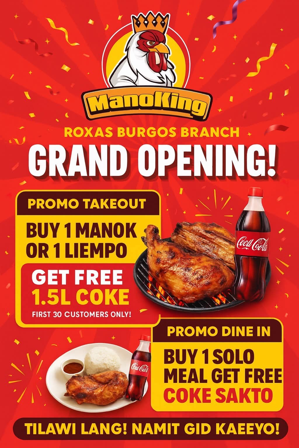 Capiz - ManoKing CAPIZ - Lechon Manok and Liempo House Grand Opening na ...