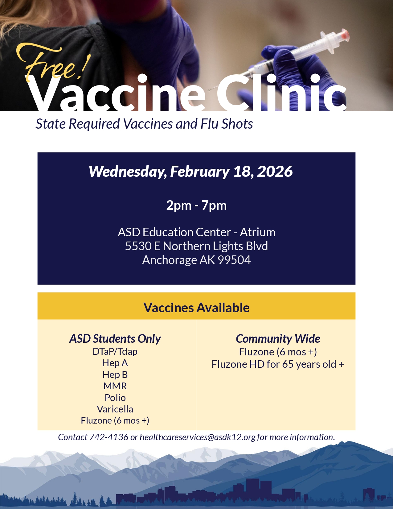 vitamin b12 injections in anchorage ak Free vaccine clinic at School District UK B12 deficient patients, respiratory Size:2 Grams