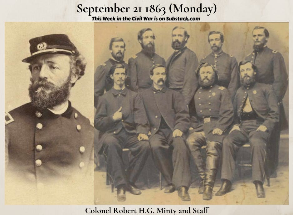 This - September 21 1863 (Monday) Colonel Robert H.G. Minty, Fourth ...