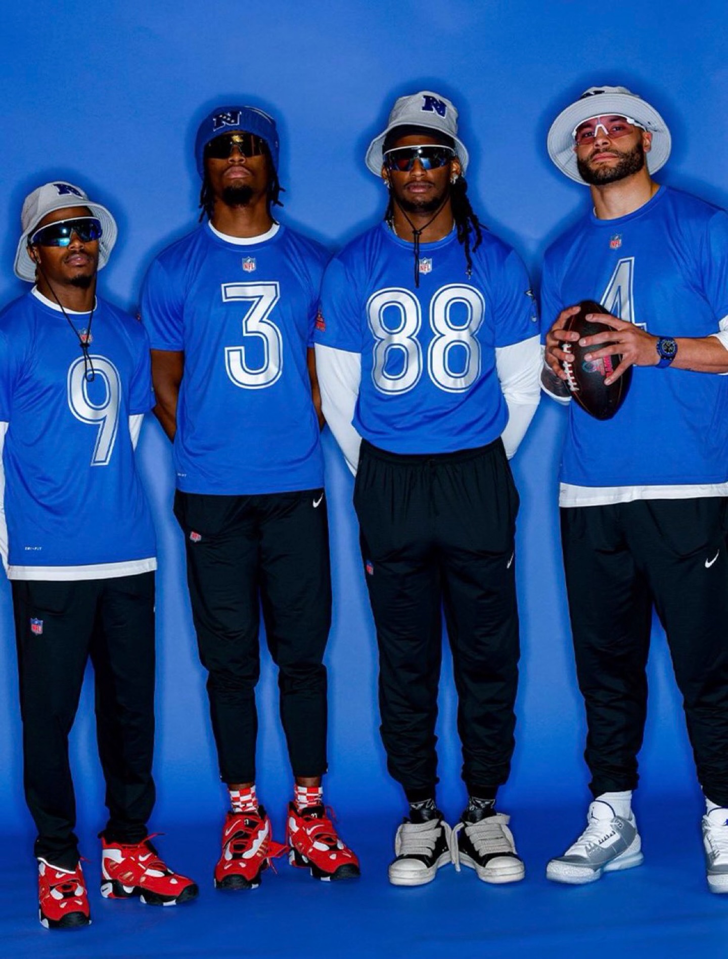 Dallas Cowboys offensive stars Dak Prescott, CeeDee Lamb, George