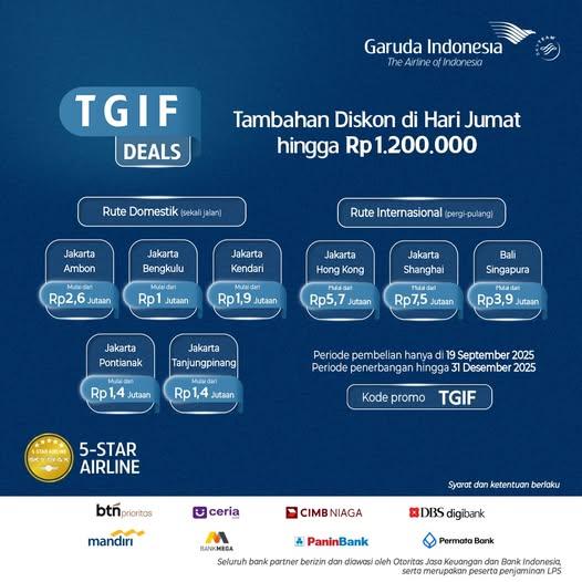 Garuda - Enjoy the special price only on 19 September 2025 for selected ...