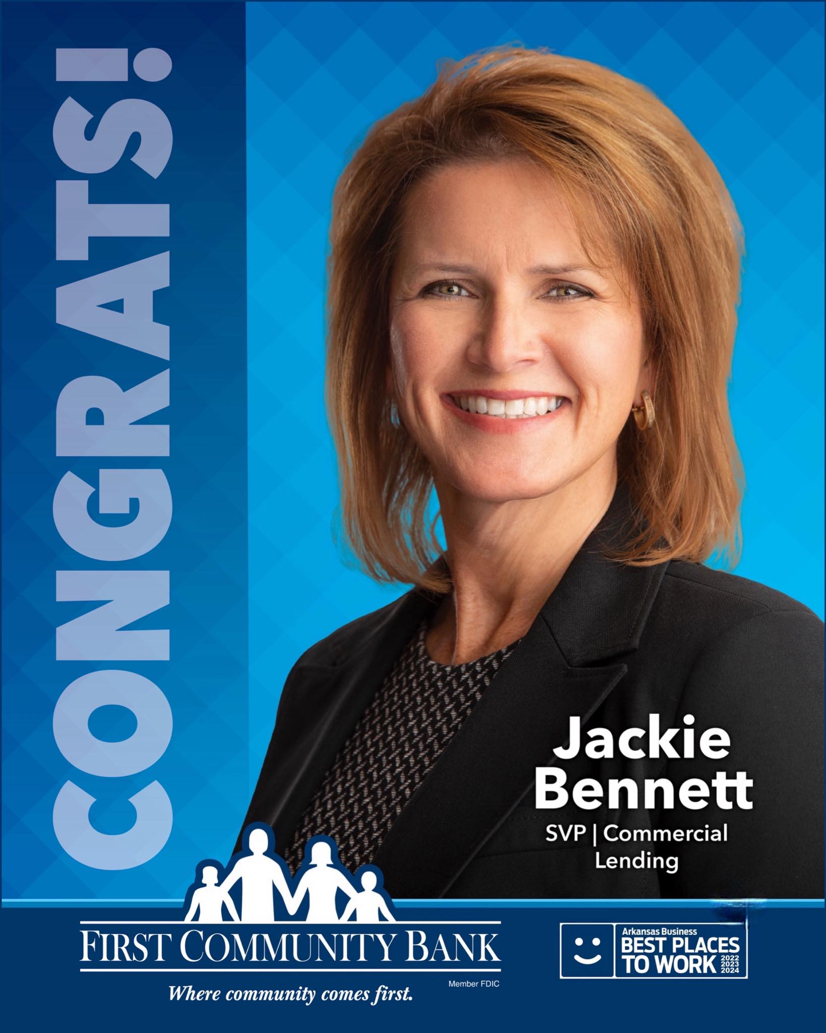 Congratulations to Jackie on this... - First Community Bank | Facebook