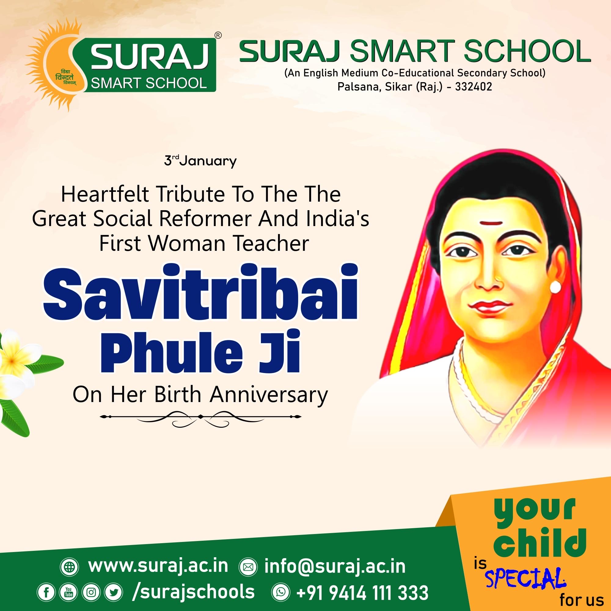 Suraj - Celebrating the legacy of Savitribai Phule Ji—the trailblazer ...