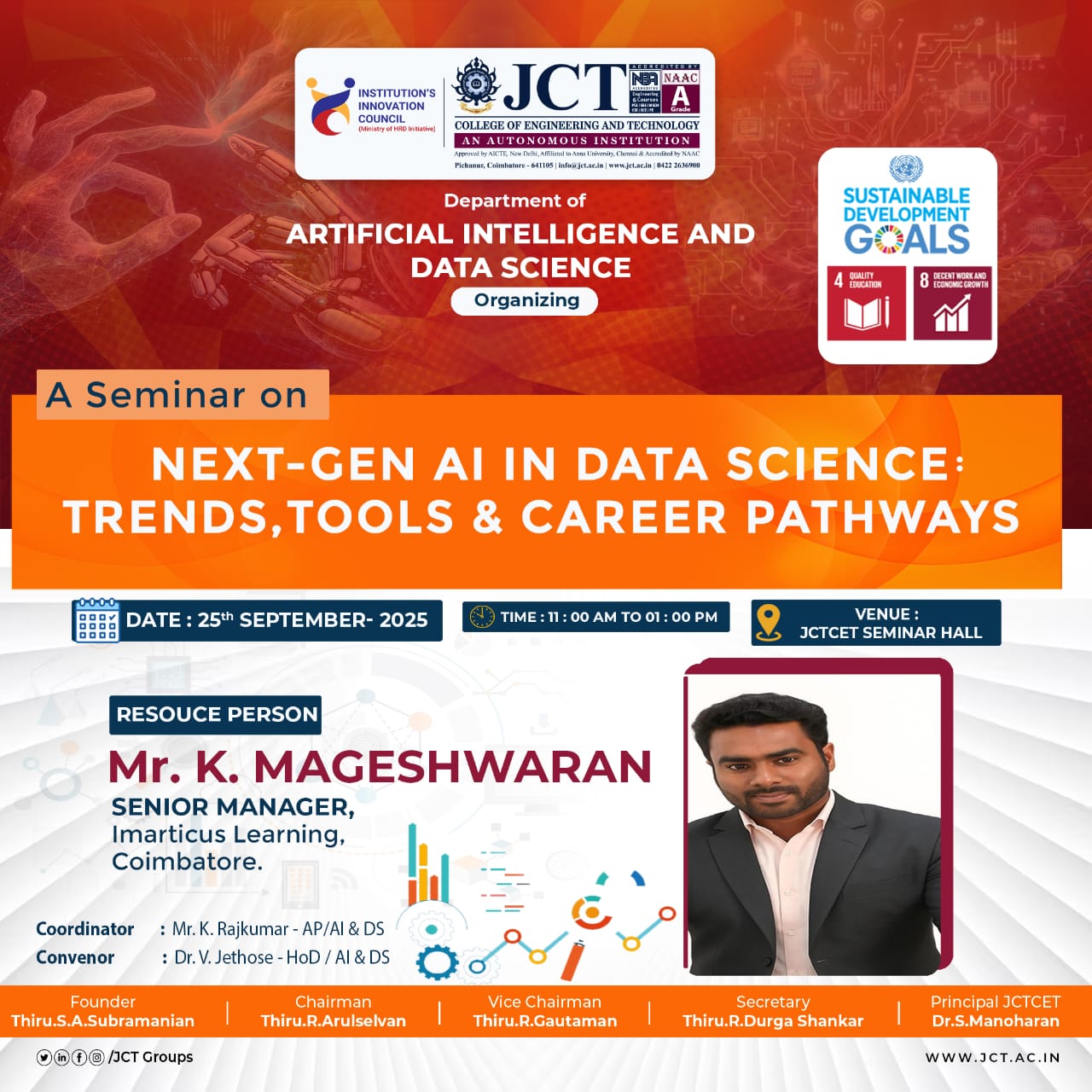 🚀 Elevate your career in Data Science!... - JCT Institutions | Facebook