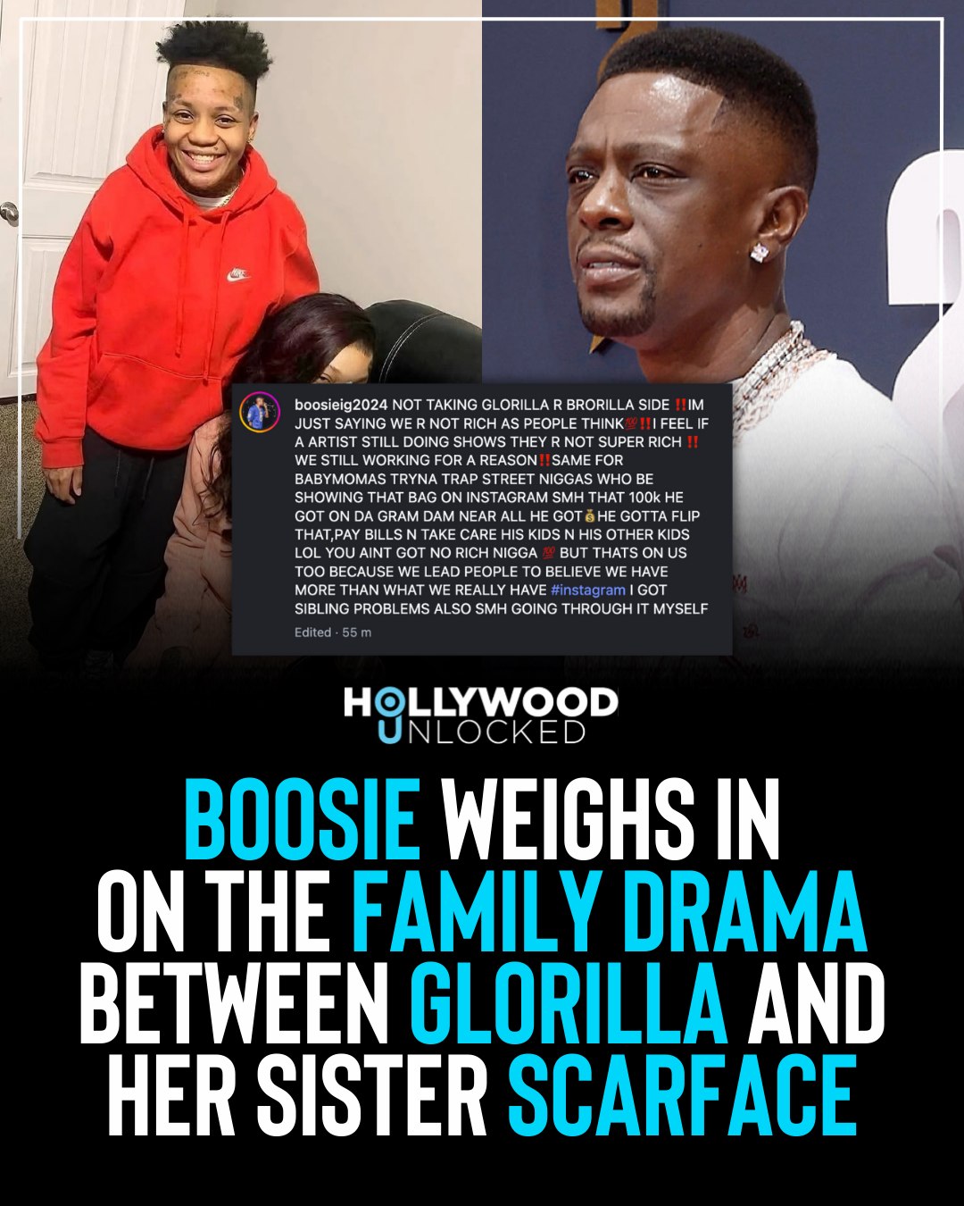 Hollywood - Did Boosie really called GloRilla's sister BRORILLA 😩😩 ...